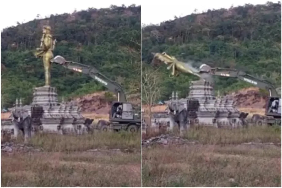 Patung Buddha Gantikan Dewa Hindu di Perbatasan Thailand-Kamboja yang Disengketakan, Memicu Kembali Ketegangan Regional