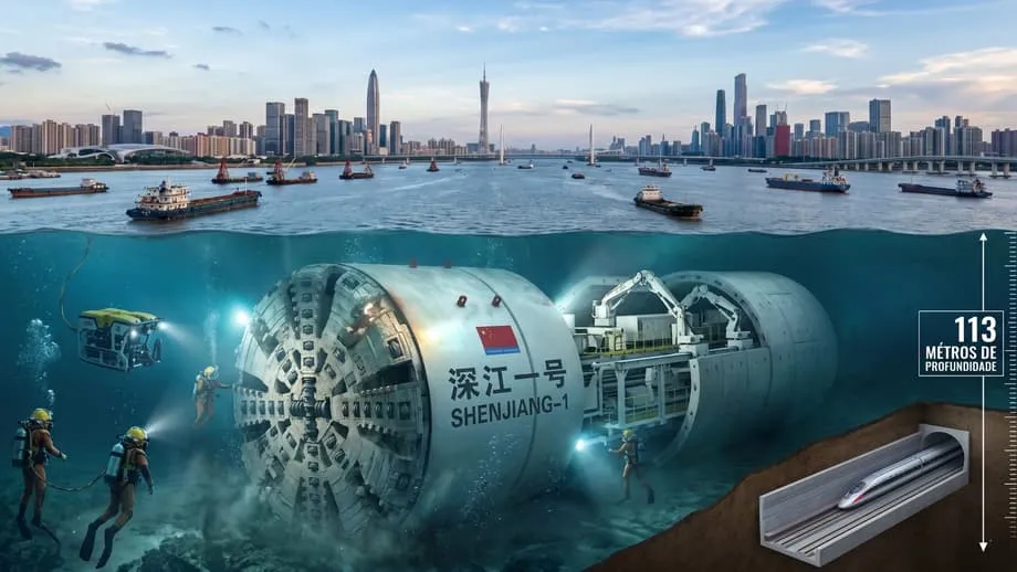 China Gali Terowongan Kereta Bawah Laut Terdalam di Dunia hingga 113 Meter di Bawah Dasar Laut