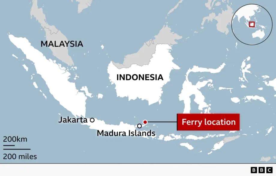 Lima Tewas dan Puluhan Hilang Setelah Kapal Feri Terbakar di Perairan Indonesia