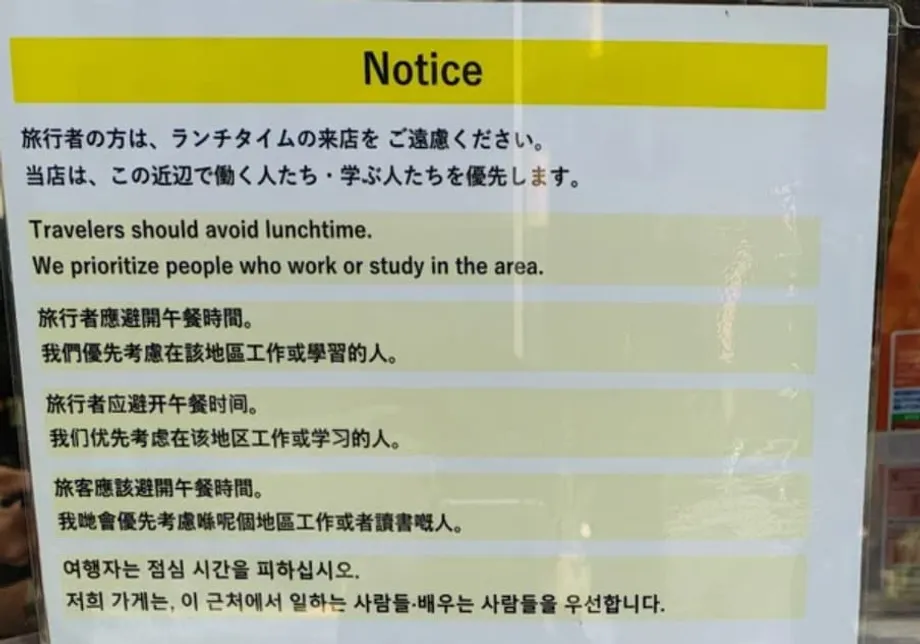 Jaringan Soba di Tokyo Cabut Papan Imbauan bagi Turis saat Perdebatan Overtourism Memanas